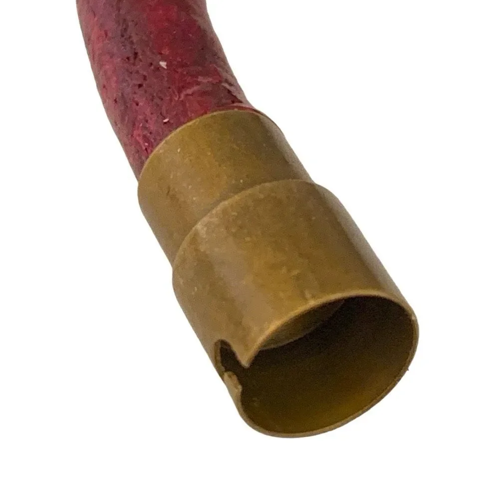 Burgundy Leather  Bracelet with Antique Brass Barrel Clasp - Picture 5 of 8